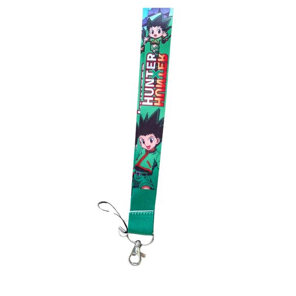 Hunter × Hunter Lanyard Green Anime Neck Strap and Metal Clip Gon Freecss Design - Picture 2 of 6